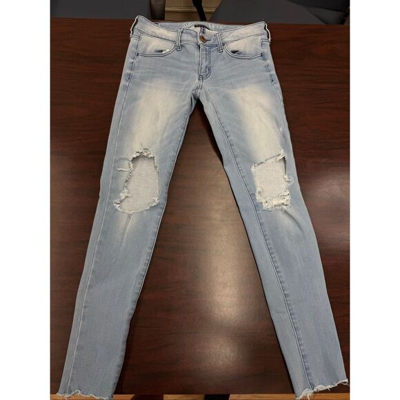 American Eagle 360 Super Stretch Super Soft X4 Super Low Jeggings Size 6 - Picture 1 of 10